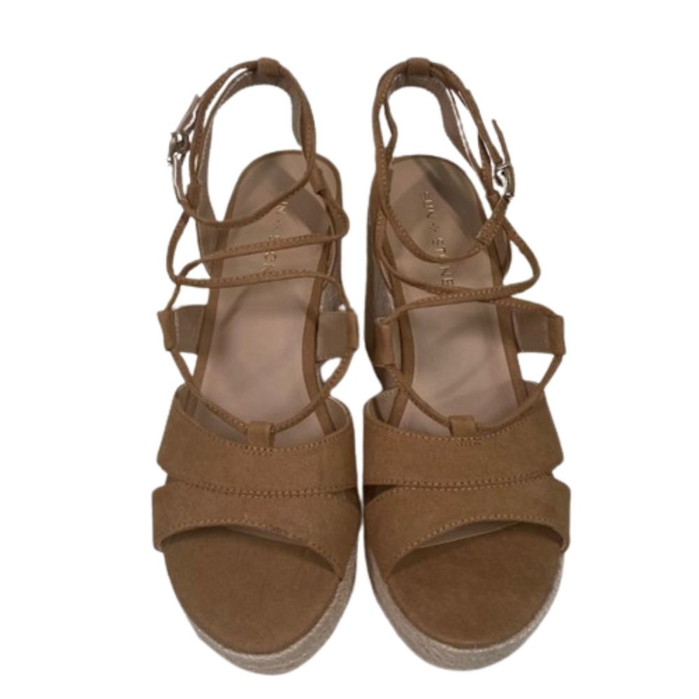 Sun Stone Tinsleyy Strappy Espadrille Platform Wedge Sandals Size 10M NEW